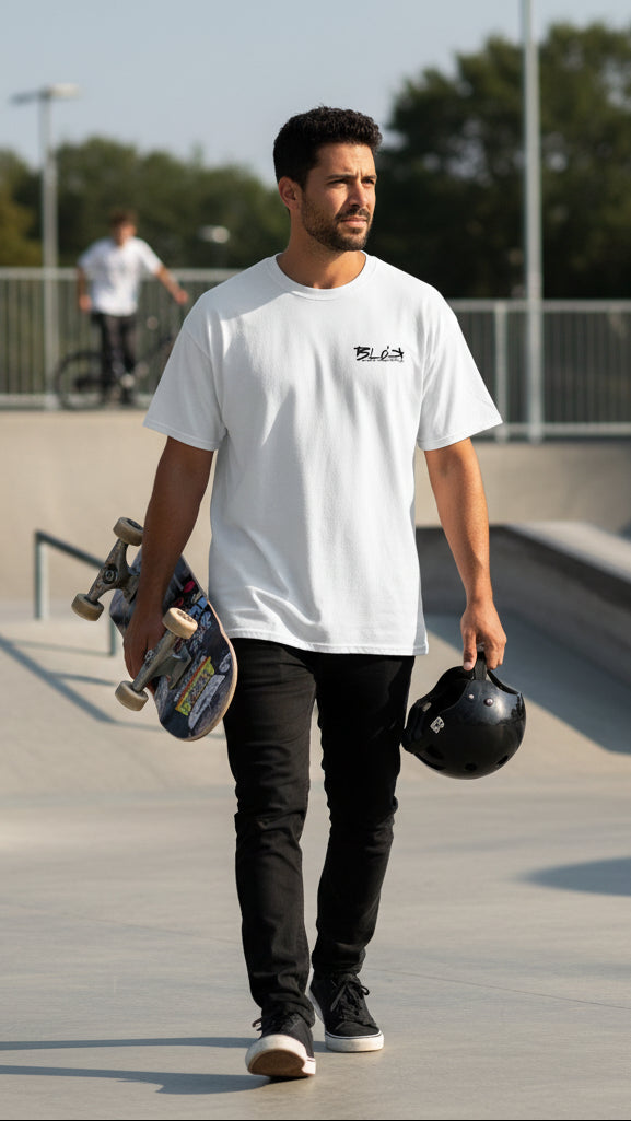 Empire Skate - New York - Back & Front Print - in Black - Men's Loose Fit