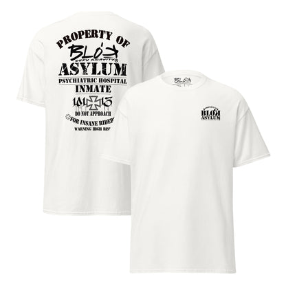 Asylum Inmate - Back & Front Print - in Black - Men's Loose Fit