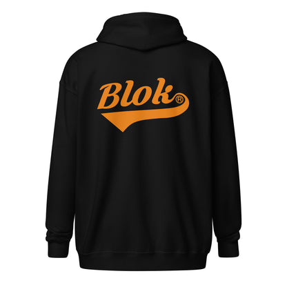 Blok Classic Front and Back Logo Premium Zipped Hoodie