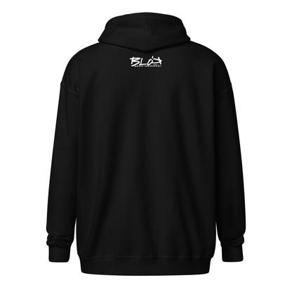 Blok Defy Gravity Logo Front and Back Print Premium Zipped Hoodie