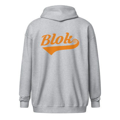 Blok Classic Front and Back Logo Premium Zipped Hoodie