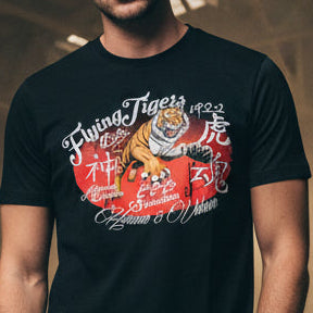 Original Flying Tigers - Front Print in White & Red - Men's Classic Fit Graphic T-Shirt