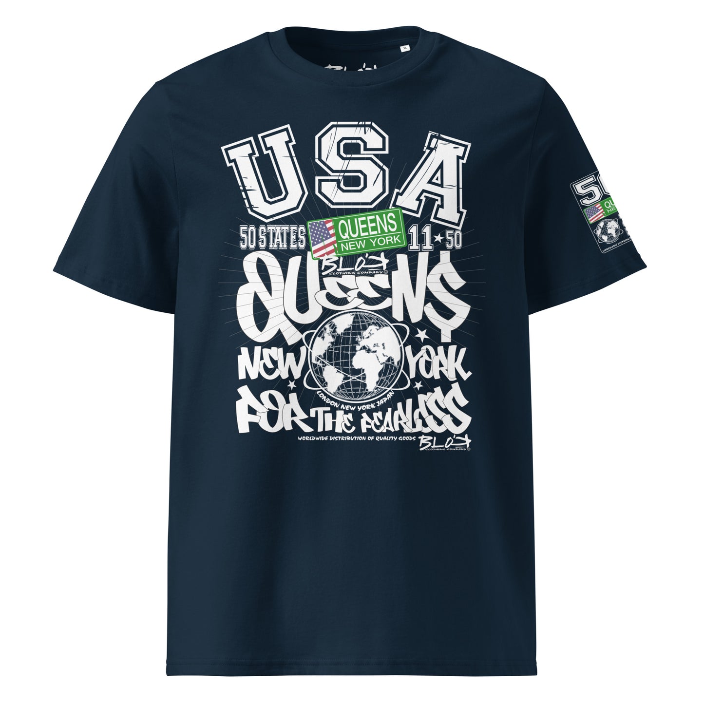 Queens - 50 States - Front Print - with White Logo - Men's Classic Fit