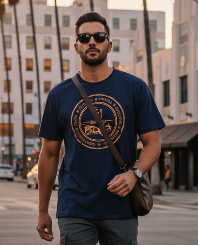 Original Apparel Stamp - in Orange Print - Men's Classic Fit Graphic T-Shirt
