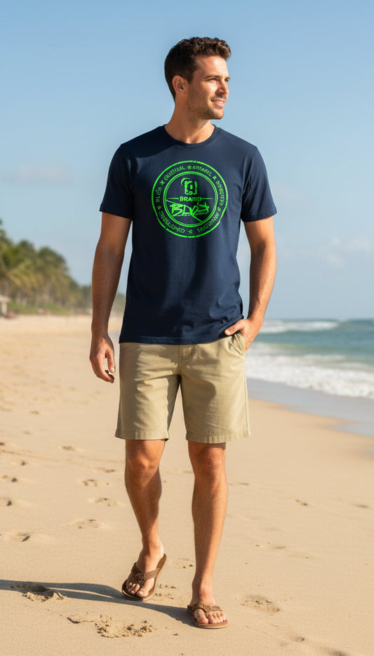 Original Apparel Stamp - in Green Print - Men's Classic Fit Graphic T-Shirt