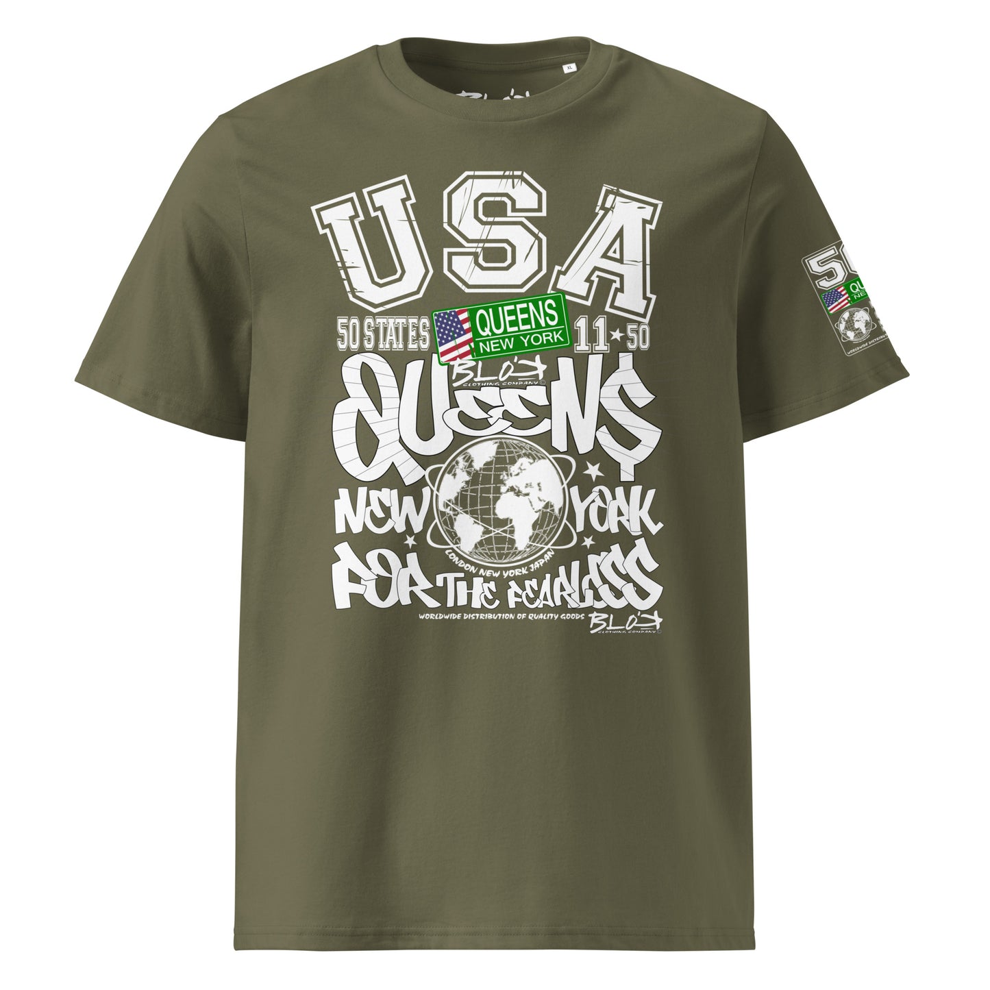 Queens - 50 States - Front Print - with White Logo - Men's Classic Fit