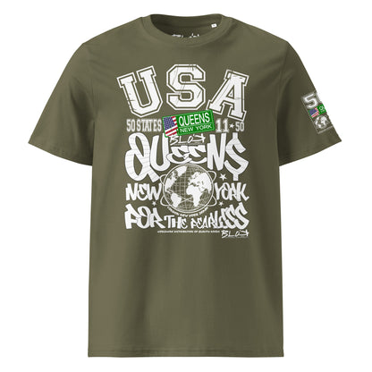 Queens - 50 States - Front Print - with White Logo - Men's Classic Fit