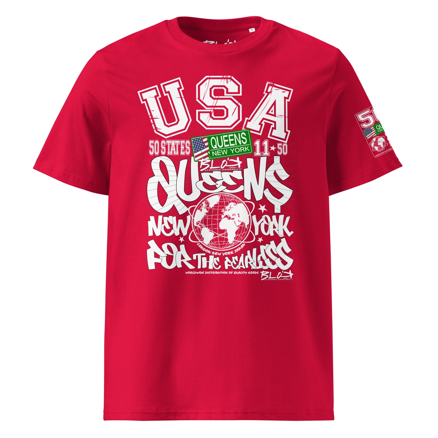 Queens - 50 States - Front Print - with White Logo - Men's Classic Fit