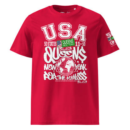 Queens - 50 States - Front Print - with White Logo - Men's Classic Fit