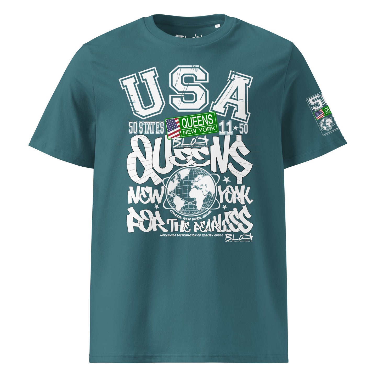 Queens - 50 States - Front Print - with White Logo - Men's Classic Fit