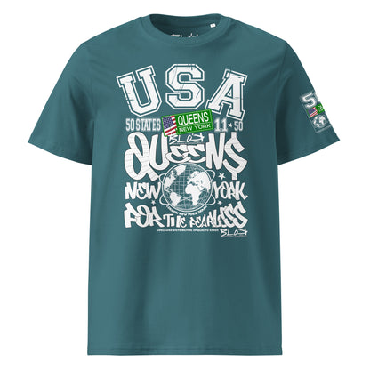 Queens - 50 States - Front Print - with White Logo - Men's Classic Fit