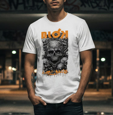 Lost Souls - Grey & Orange Print - Men's Classic Fit
