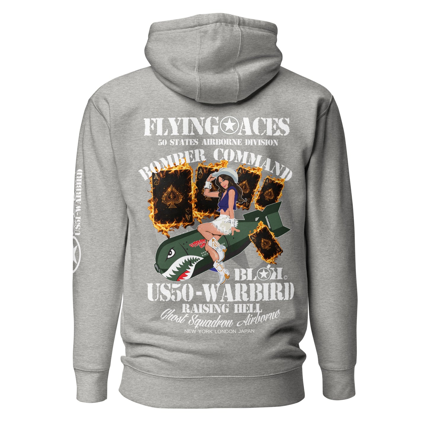 BLOK Bomber Command - Front, Back & Arm Graphic Print Women's Hoodie