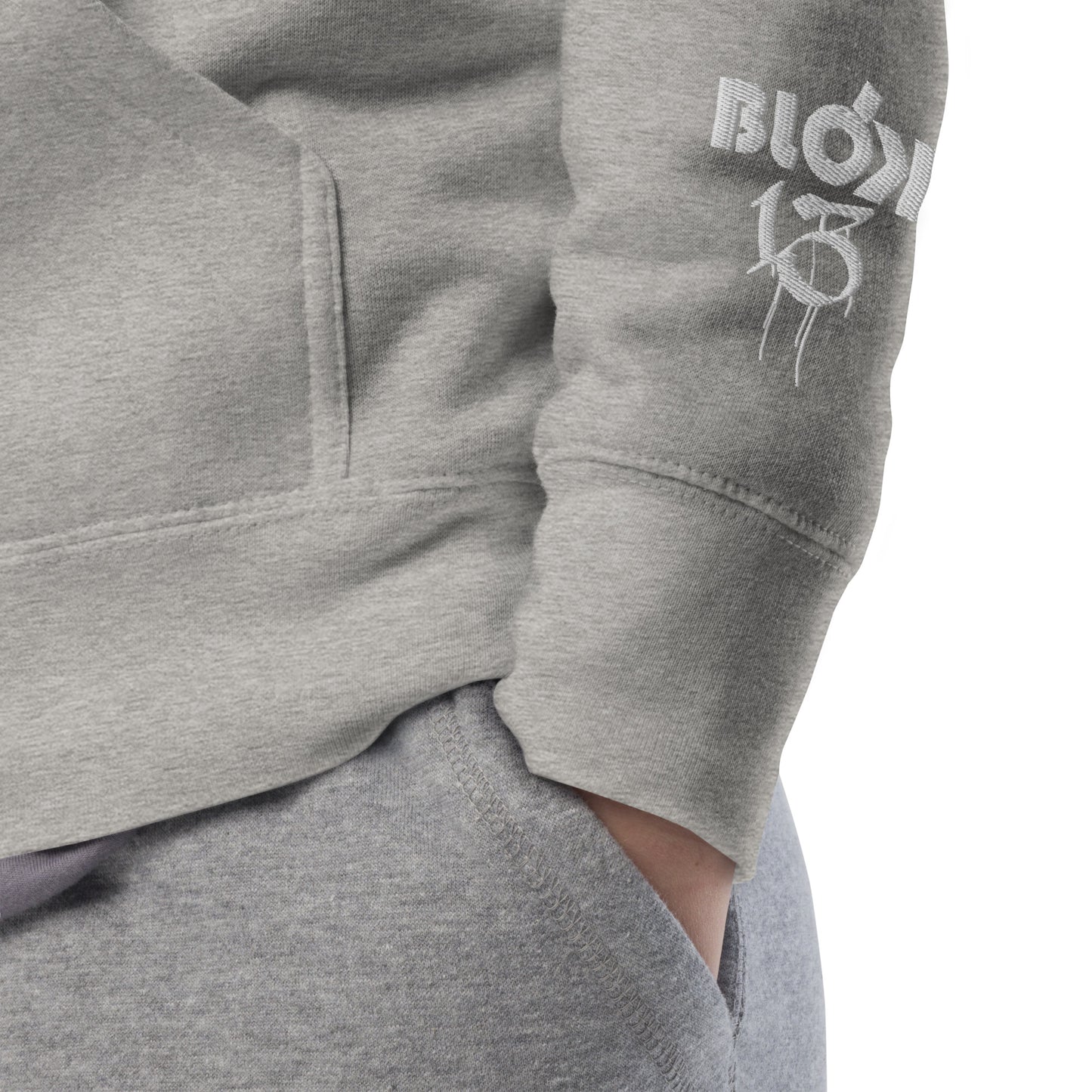 Airborne Wings - Front Print in Green & Embroidered Arm Logo - Men's Graphic Hoodie