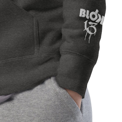 Airborne Wings - Front Print in Green & Embroidered Arm Logo - Men's Graphic Hoodie