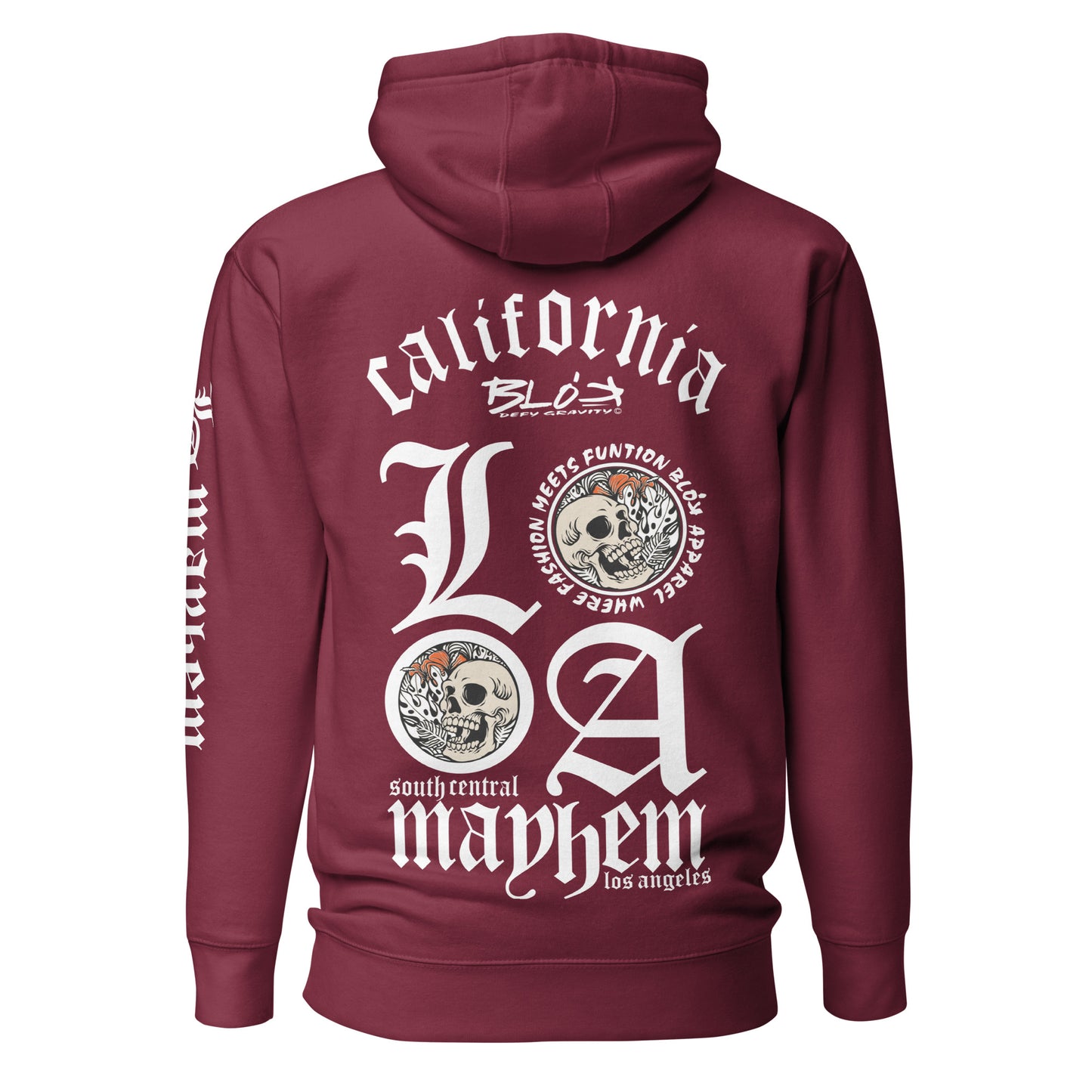 LA Mayhem BLOK - Back, Chest & Arm Print - Premium Men's Graphic Hoodie