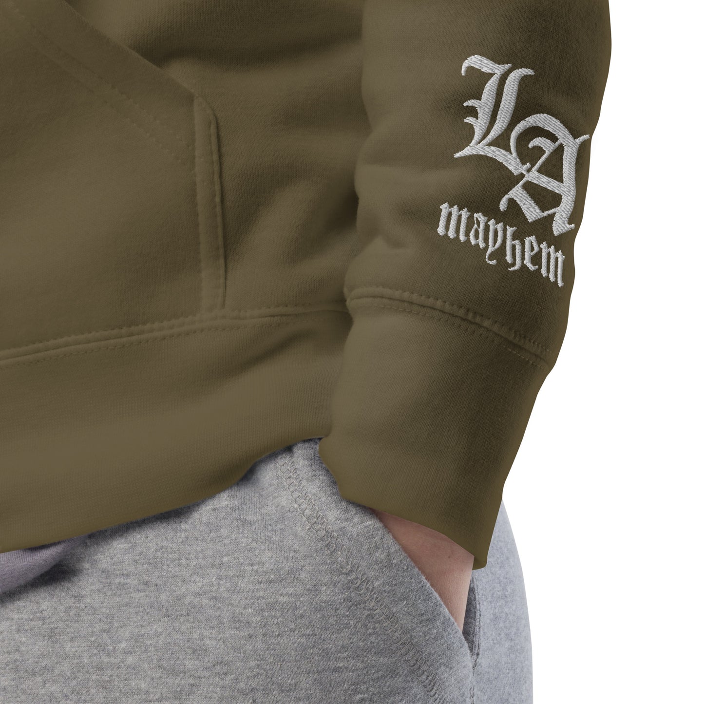 LA Mayhem - Embroidered Front & Arm Design - Men's Hoodie