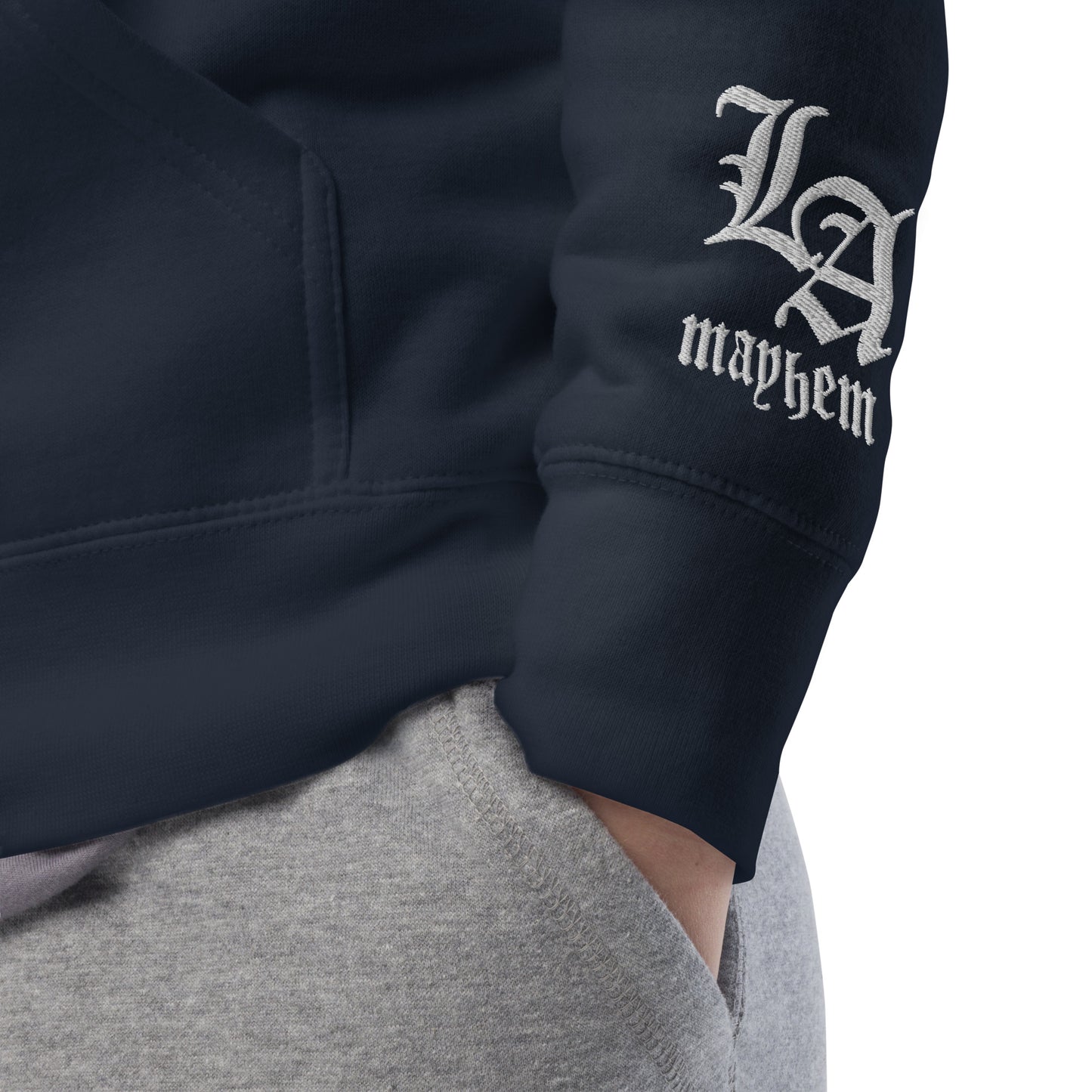 LA Mayhem - Embroidered Front & Arm Design - Men's Hoodie