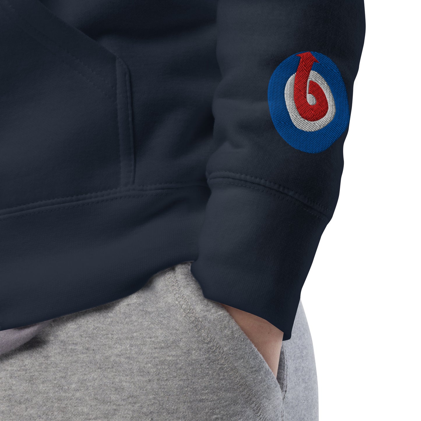 Blok Target - Front & Back Print With Embroidered Arm Logo - Men's Graphic Hoodie