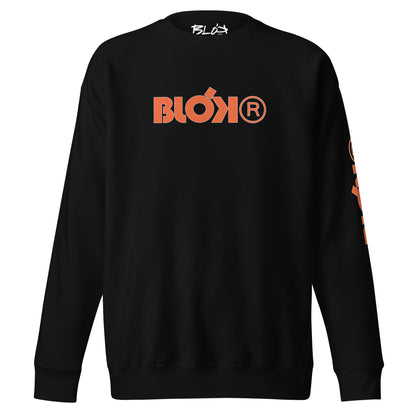 Blok R - Front & Arm Print - in Orange - Women's Sweatshirt