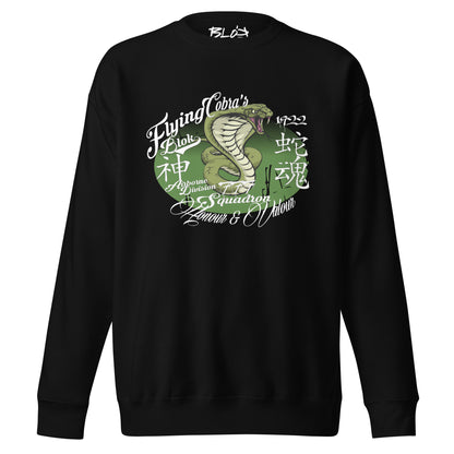 Flying Cobras - in White & Green Print - Women's Sweatshirt