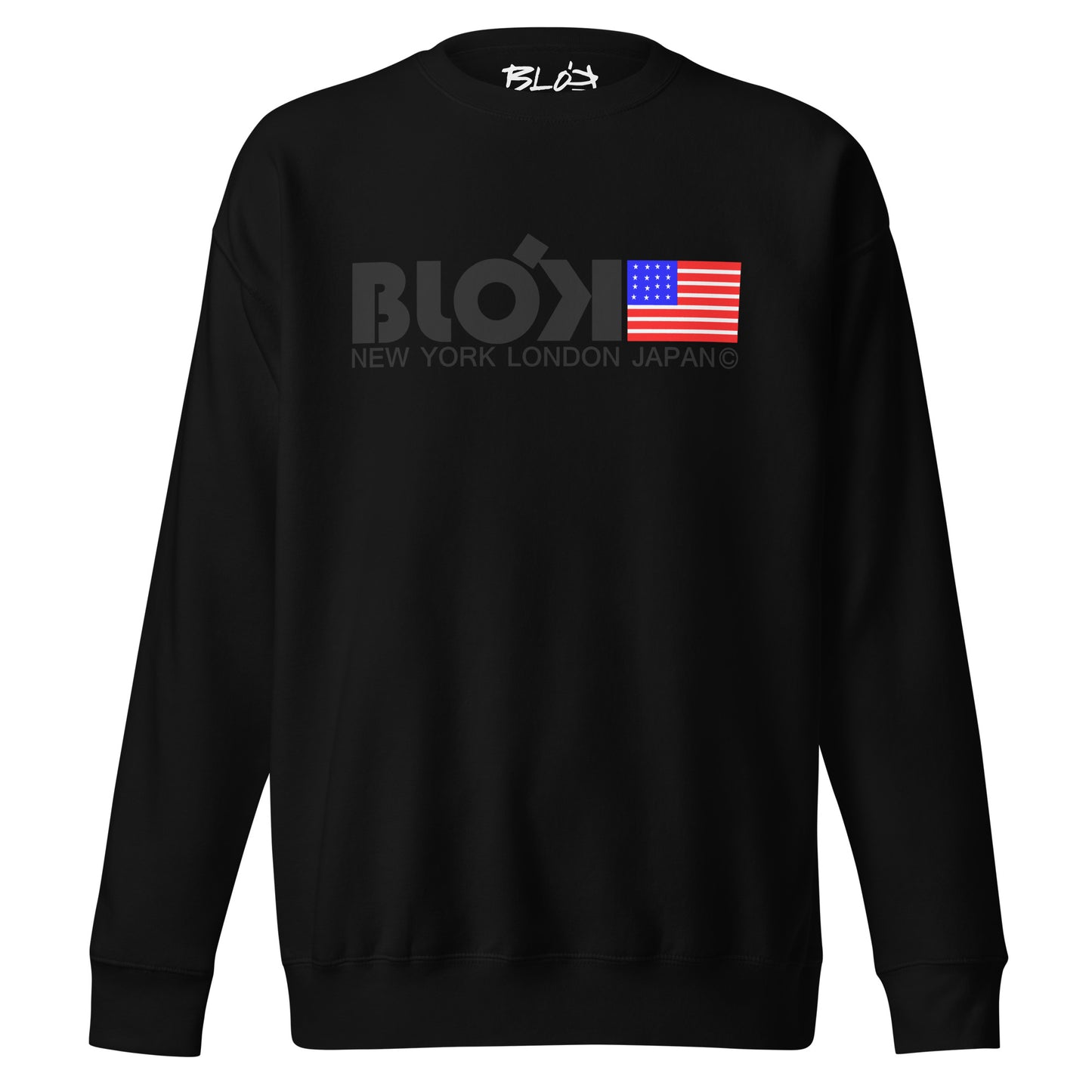 NY LDN JPN & Flag - Grey Print - Women's Sweatshirt