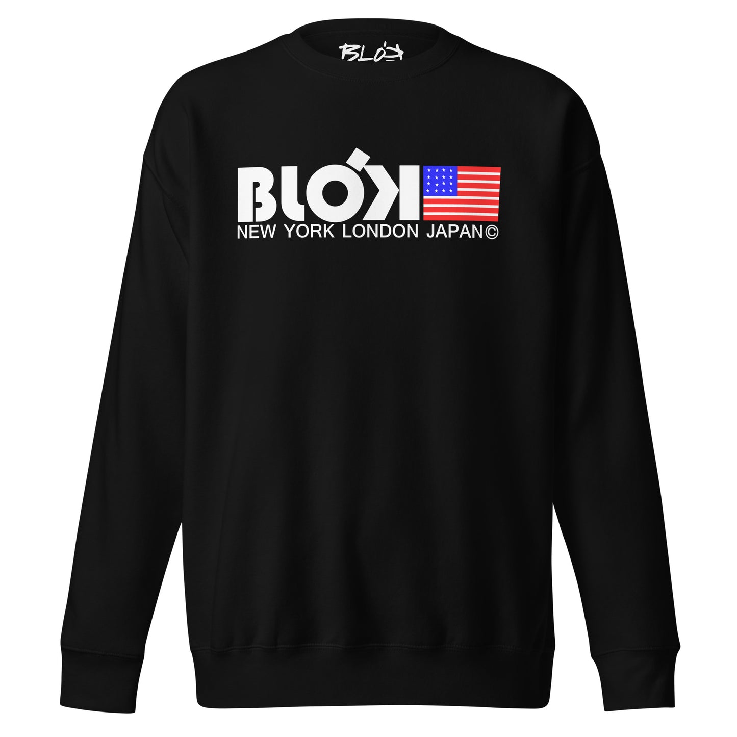 NY LDN JPN & Flag - White Print - Women's Sweatshirt