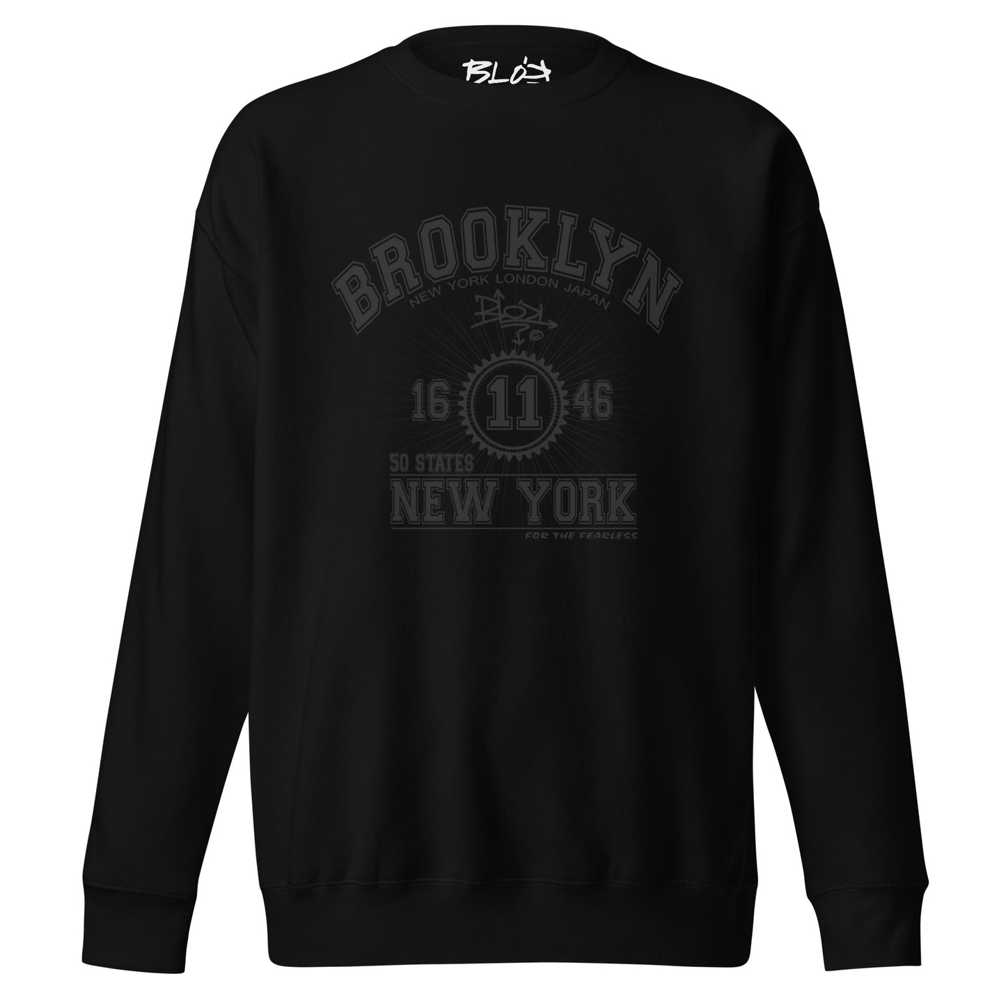 Brooklyn New York - Front Print in Black - Women's Sweatshirt