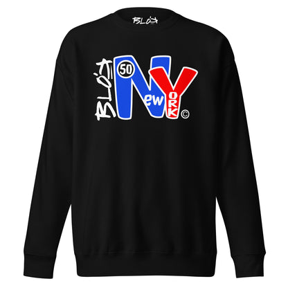 N.Y Blue & Red - Front Print - Men's Graphic Sweatshirt