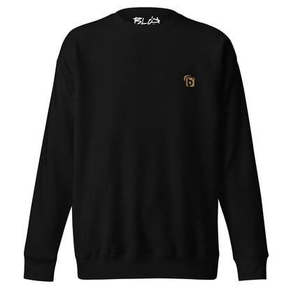 BLOK Original Logo - Gold Front Logo - Men's Embroidered Sweatshirt