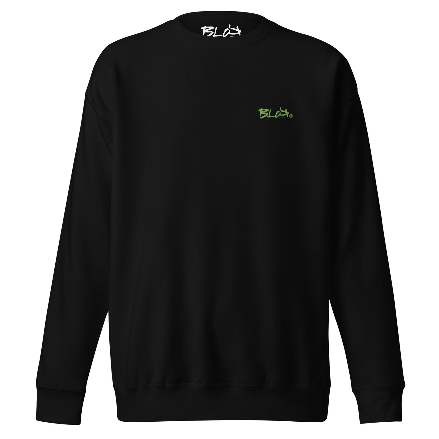 Blok Essentials Small Logo - Green Front Logo - Men's Embroidered Sweatshirt