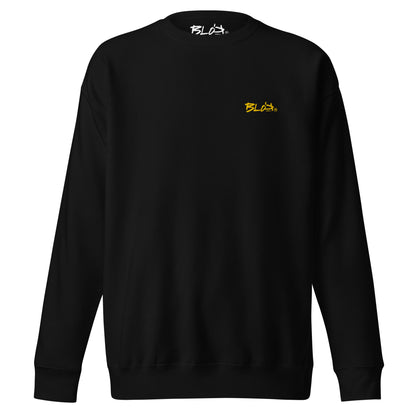 Blok Essentials Small Logo - Yellow Front Logo - Men's Embroidered Sweatshirt