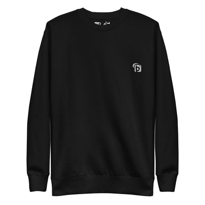 BLOK Original Logo - White Front Print - Men's Embroidered Sweatshirt