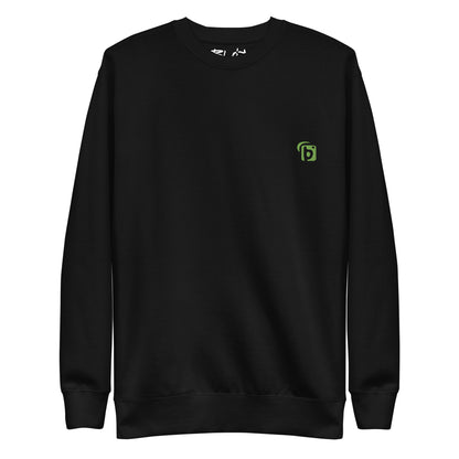 BLOK Original Logo - Green Front Logo - Men's Embroidered Sweatshirt