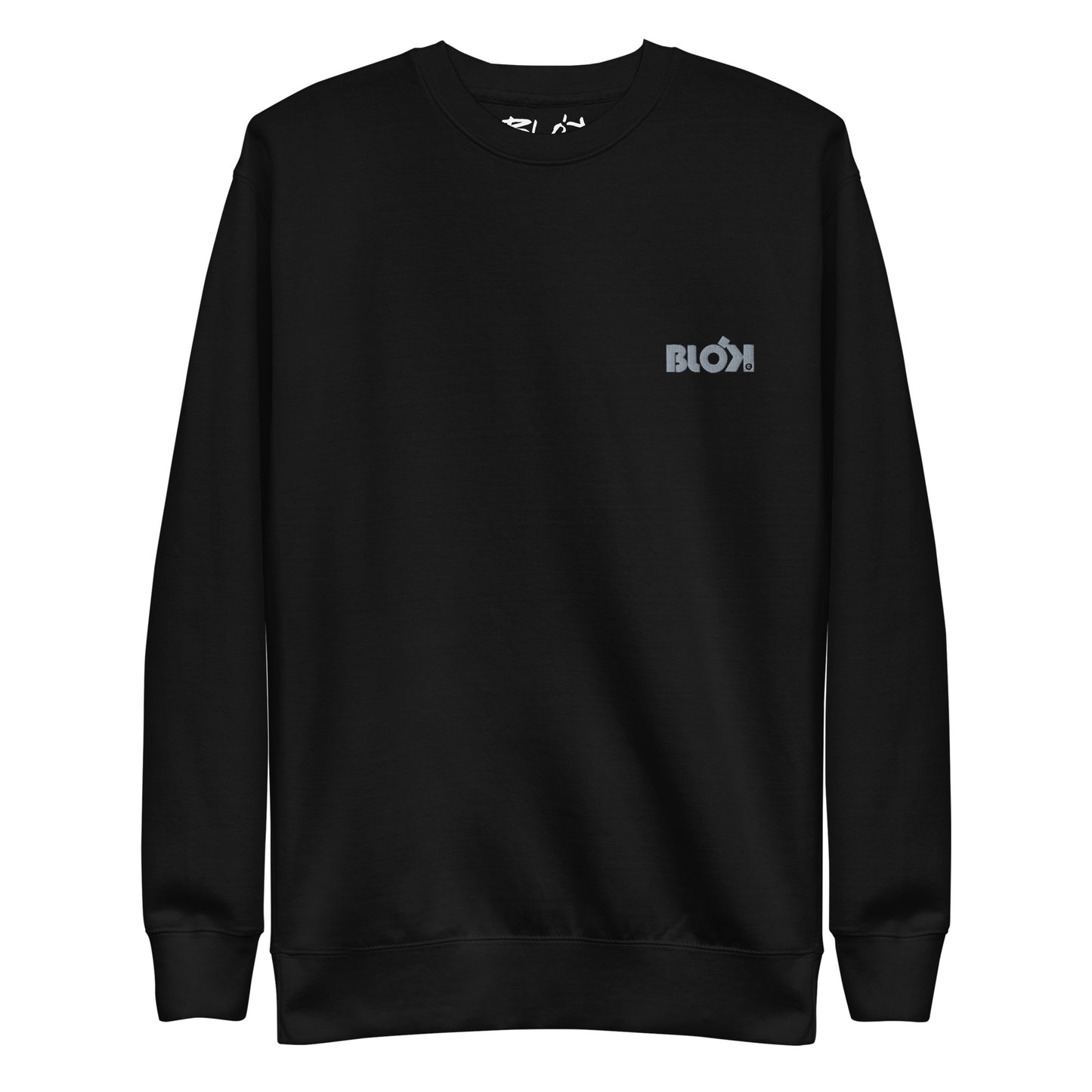 BLOK OG Logo - Grey Front Logo - Men's Embroidered Sweatshirt