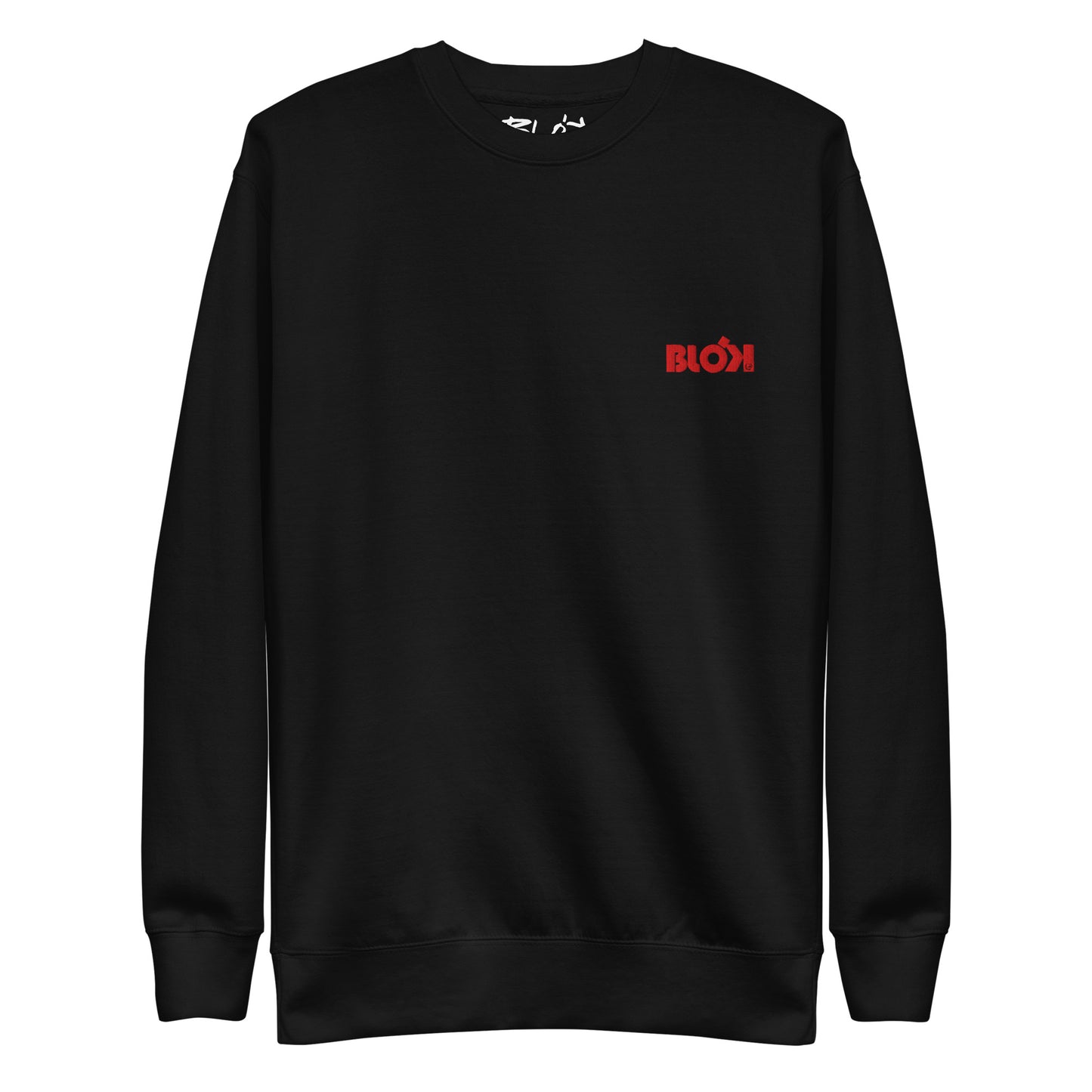 Blok OG Logo - Red Front Logo - Men's Embroidered Sweatshirt