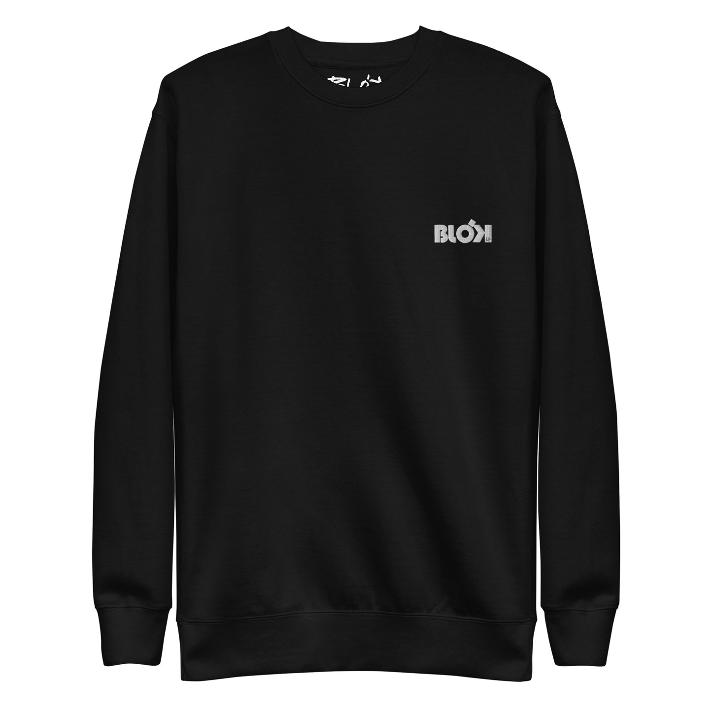 Blok OG Logo - White Front Logo - Men's Embroidered Sweatshirt