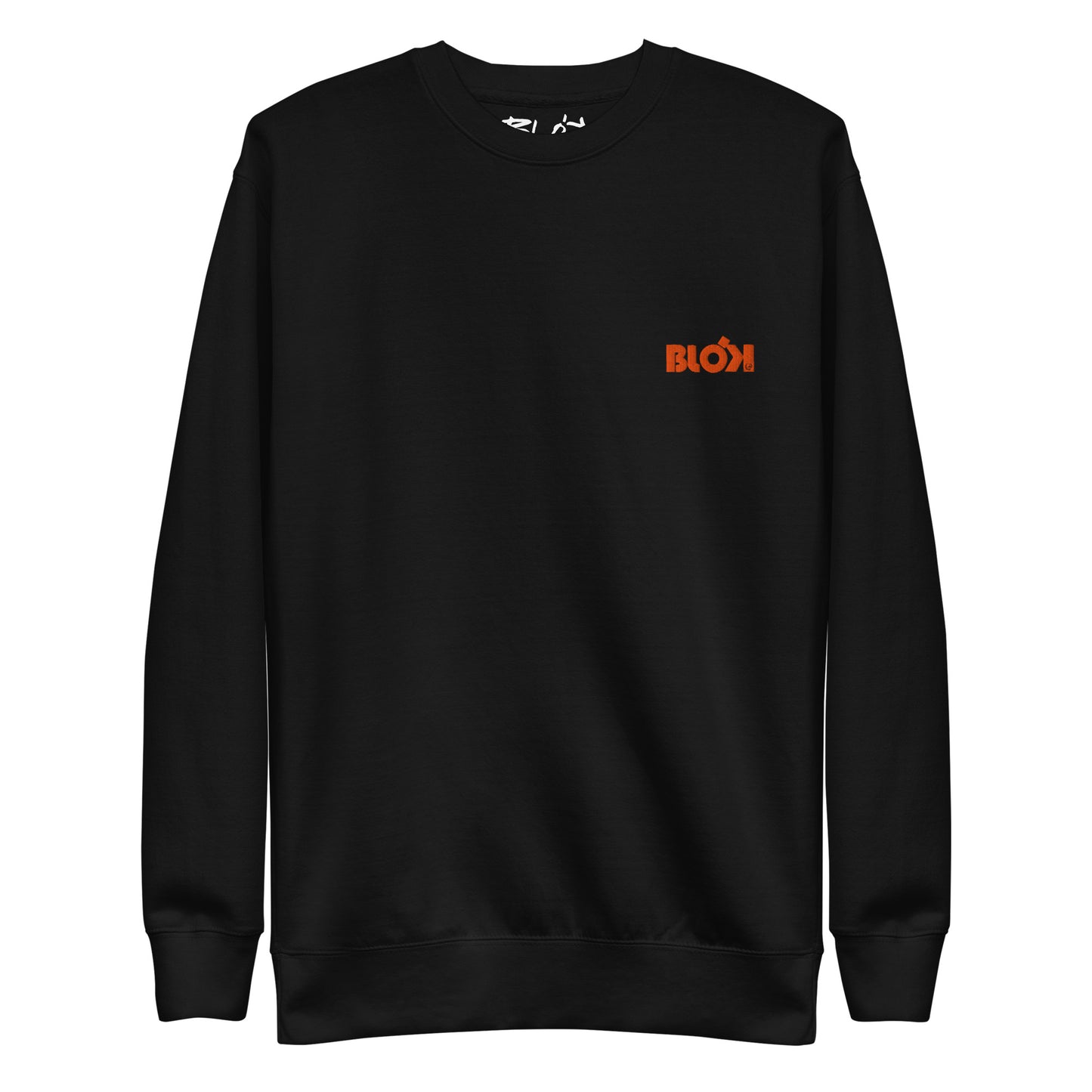 Blok OG Logo - Orange Front Logo - Men's Embroidered Sweatshirt