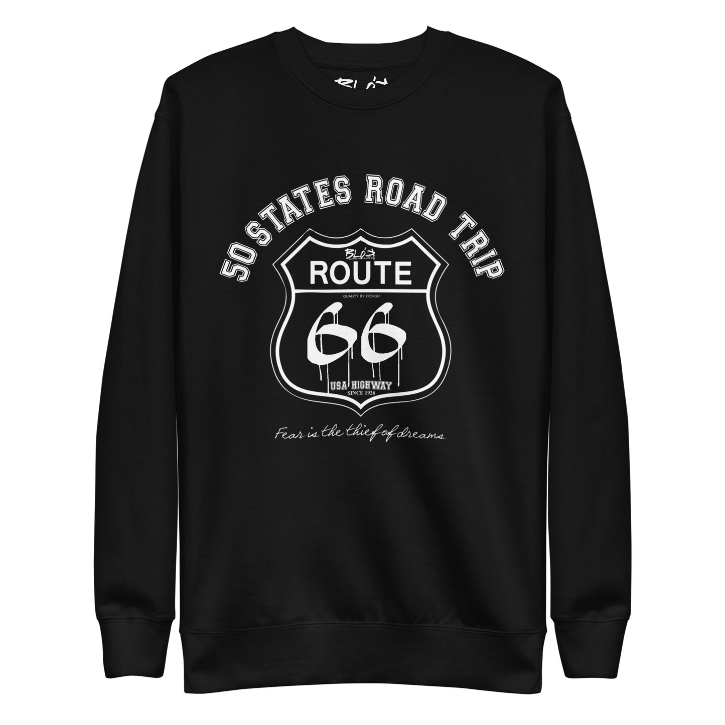 Route 66 Road Trip - 50 States - White Front Print - Men's Graphic Sweatshirt