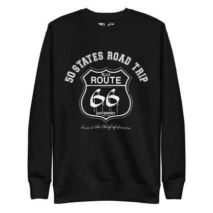 Route 66 Road Trip - 50 States - White Front Print - Men's Graphic Sweatshirt