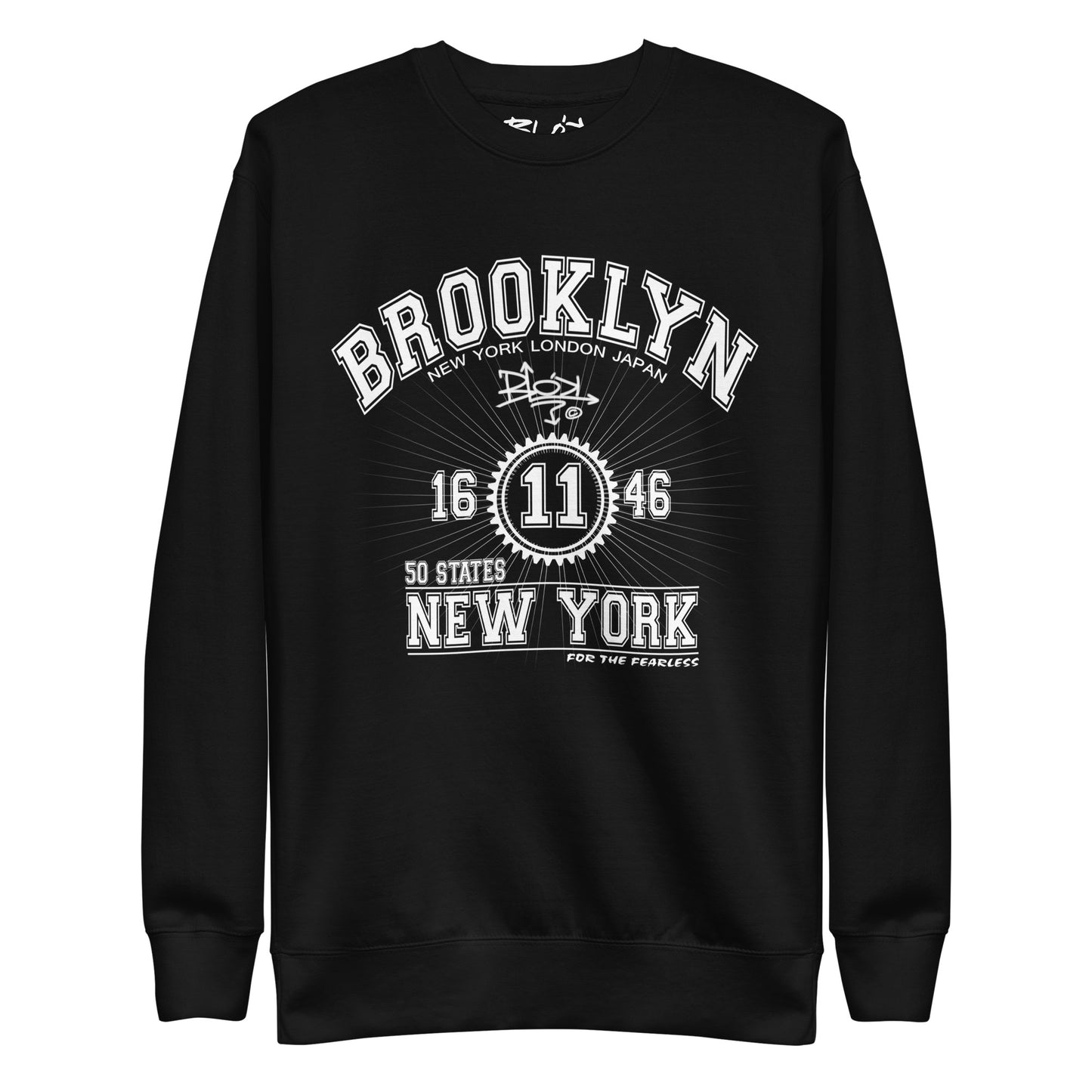 Brooklyn New York - White Front Print - Men's Graphic Sweatshirt