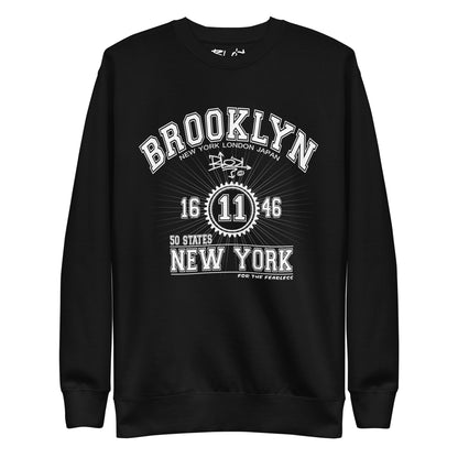 Brooklyn New York - White Front Print - Men's Graphic Sweatshirt