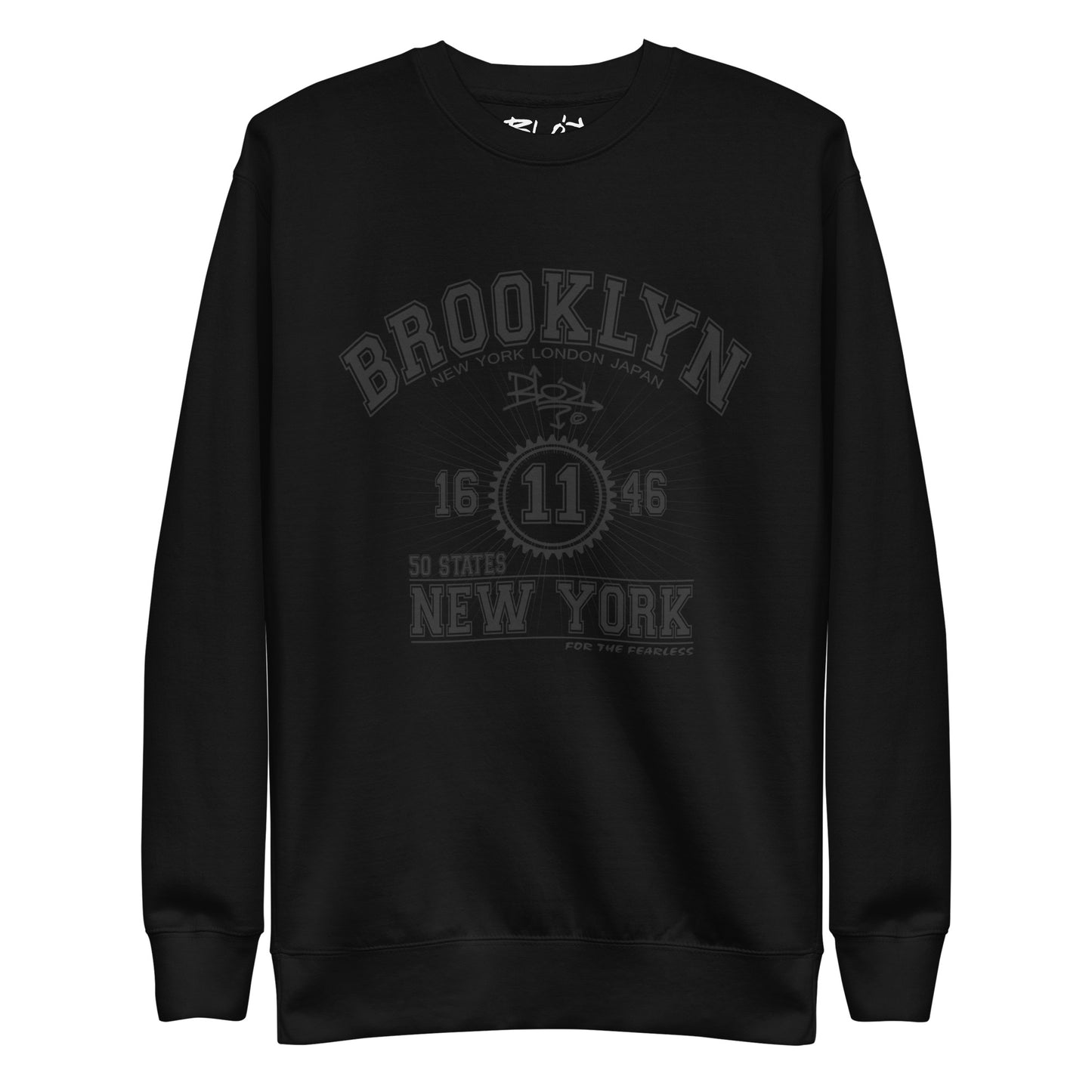 Brooklyn New York - Black Front Print - Men's Graphic Sweatshirt