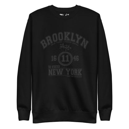 Brooklyn New York - Black Front Print - Men's Graphic Sweatshirt