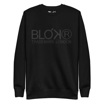 BLOK Trademark London - Black Front Print - Men's Graphic Sweatshirt