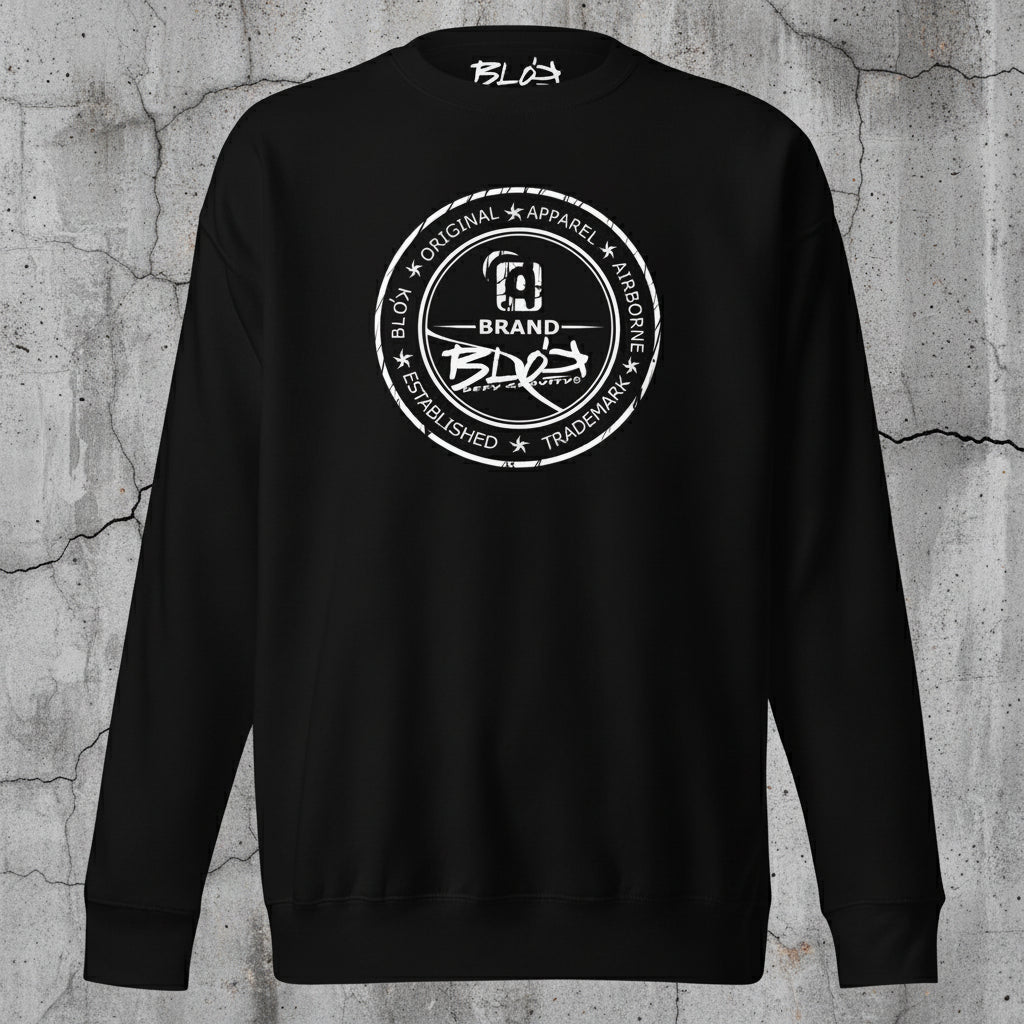 Original Apparel Stamp - in White Print - Men's Sweatshirt