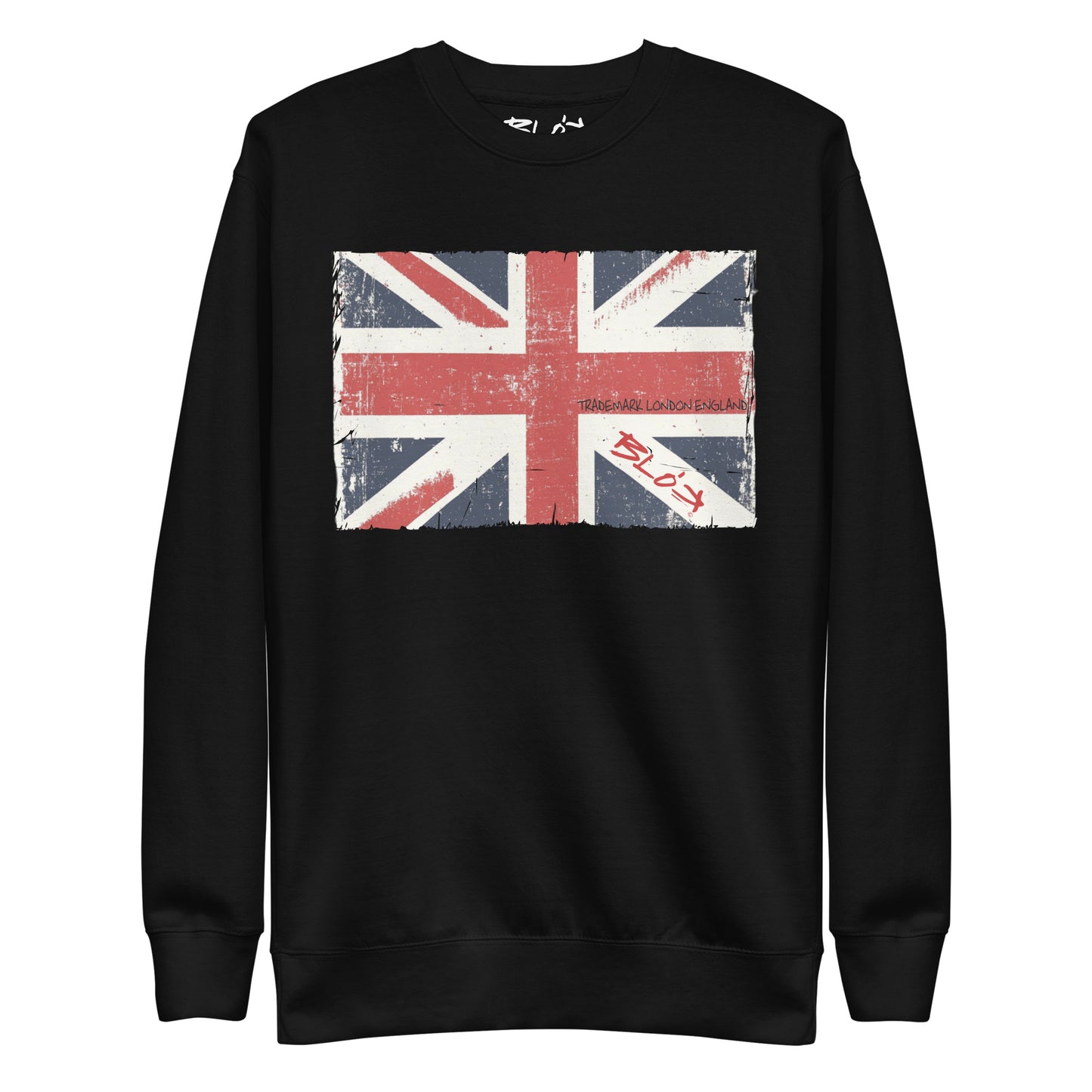 BLOK London Flag - Red & Blue Front Print - Men's Graphic Sweatshirt