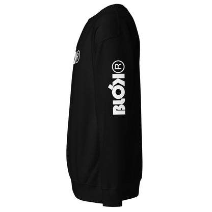 BLOK R - Front & Arm Print in White - Men's Graphic Sweatshirt