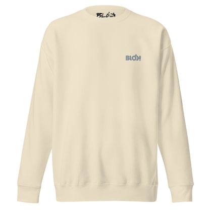 Blok OG Logo - Embroidered Silver Grey - Women's Sweatshirt