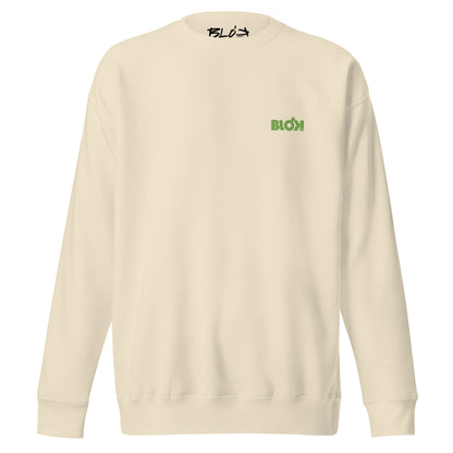 Blok OG Logo - Embroidered Green - Women's Sweatshirt